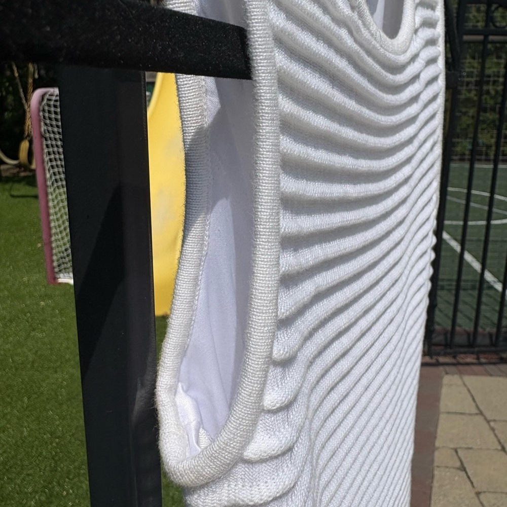 Ted Baker White Ribbed Mini Dress - Picture 5 of 7